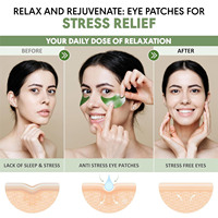 Coussinets de gel pour les yeux de marque privée pour les poches ridules Patch hydrogel rafraîchissant Matcha Patch coréen pour masque sous les yeux