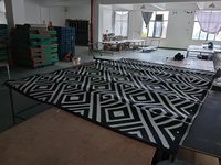 Tapis tissé en plastique pp recyclé, réversible, résistant aux intempéries, facile à nettoyer, durable, résistant aux UV