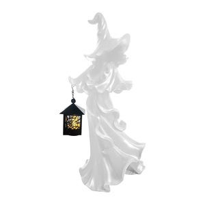 Nueva resina de terror <span class=keywords><strong>Duendes</strong></span> Crafts BCA23 bruja con linterna jardín césped estatua fantasma para decoración de Halloween - Product Image 6