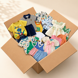 Lots de vêtements pour enfants : Ensemble haut et short deux pièces pour tout-petits, vêtements de boutique, mélange aléatoire, vente en gros pour bébés et écoles - Product Image 1