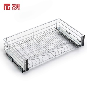 Organizador de Cajones Extraíble para Cocina de Acero Inoxidable Moderno con Construcción Resistente para Cesta de Almacenamiento - Product Image 1