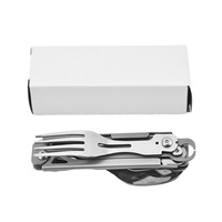 Ensemble couteau-fourchette-cuillère multifonctionnel en acier inoxydable, ouvre-bouteille de vin, design minimaliste moderne, emballage en boîte blanche