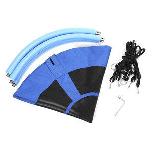 Columpio redondo para niños, tela Oxford 900D con banderas, equipo de juegos al aire libre para edades de 5 a 7 años, color azul unisex - Product Image 2