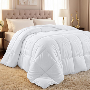 <span class=keywords><strong>Couette</strong></span> blanche matelassée avec languettes aux coins, alternative au duvet, taille Queen - Product Image 1