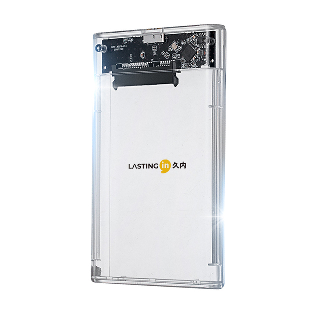 LASTINGIN USB 3.1/3.0/2.0 2.5'' Hard Drive Enclosure Transparent Mobile HDD Box SSD Case Portable Hardisk