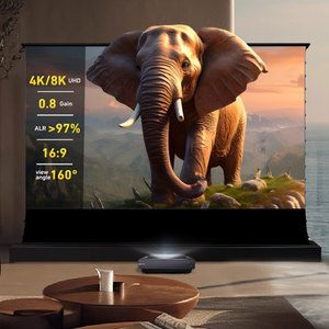 Écran de projection motorisé ALR UST de 72 à 120 pouces pour projecteur de sol, idéal pour la projection laser 4K Formovie pour cinéma maison - Product Image 1
