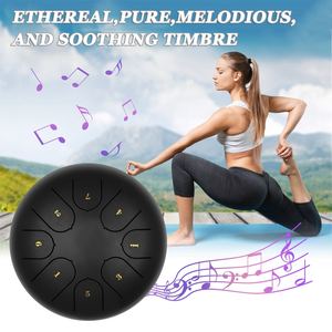 8 notas C-key 6 pulgadas <span class=keywords><strong>Mini</strong></span> tambor de lengua de acero Mano Pan Drum Instrumento de percusión con <span class=keywords><strong>baquetas</strong></span> para educación musical - Product Image 5