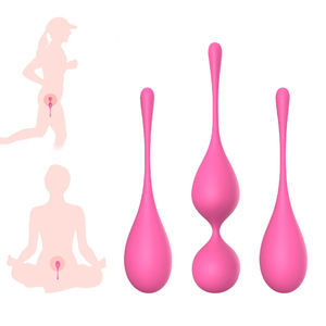 Silicone Kegel palle Set con sfere in acciaio per donne pavimento pelvico atleta vaginale sfere di serraggio impermeabile con 3 pesi - Product Image 1