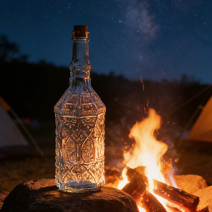 Botella de Vino Vacía con Hermoso Diseño, Botella de Vidrio Decorativa, Perfecta para Usar como Candelabro, Florero y Decoración del Hogar - Product Image 3