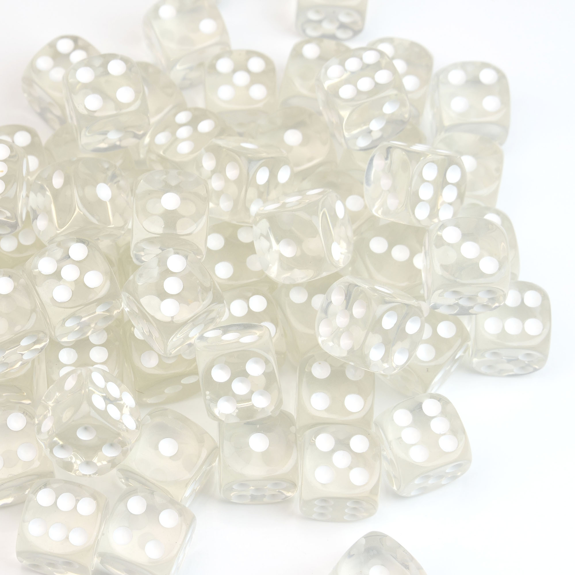 Lot De 100 Dés Blancs – 6 Faces, 19 Mm – Grands Dés Pour Jeux De Société, écoles, Casinos – Dès 3 Ans