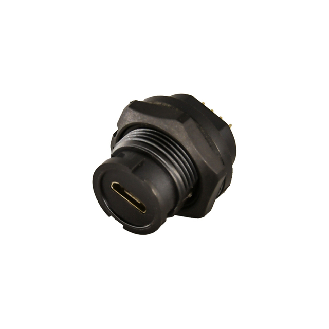 Bayonet Screw Locking Waterproof Micro USB Type C Connector Double Female Port IP67 Plastic Panel Mount Socket PCB Mount
