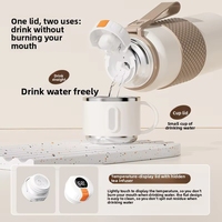 Gourde isotherme intelligente moderne de 550 ml en acier inoxydable 316, grande capacité, isolation thermique 12-24h, avec paille, compatible eau bouillante