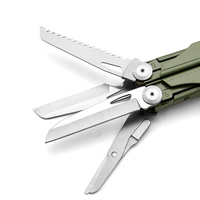 Couteau suisse multifonctionnel 13 en 1, outil de survie pliable portable pour la nature sauvage, avec lames en acier inoxydable pour le camping et le jardin