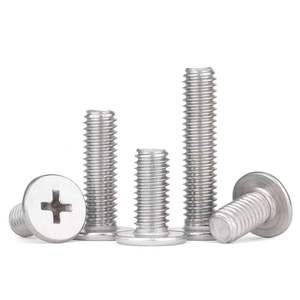 M2 M4 M6 Vis à tête plate croisée à tête fine Vis à machine numérique pour ordinateur portable Acier inoxydable 304 Noir et blanc - Product Image 4