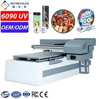 Impresora UV Plana Refinecolor Upgrade A1 6090, Máquina de Impresión UV DTF para Pegatinas, Vasos, Fundas de Teléfono, Pelotas de Golf, Trofeos y Parches
