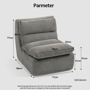 Single Casual <span class=keywords><strong>Recliner</strong></span> für kleine Wohnung Vakuum kompression Lazy Sofa zerlegt Wasch bar für Schlafzimmer Zimmer Wohnzimmer Sofa - Product Image 6