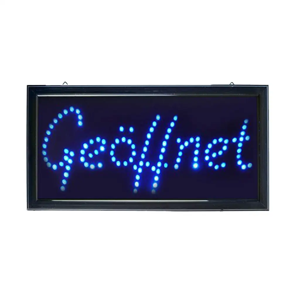 LED Leucht-Schild açık Leuchtreklame geoffnet/açık Werbung, annimierte Reklame, stoper, neon pembe/Lila