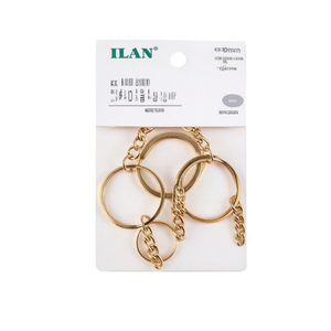 Portachiavi con Catena 32Mm in Oro K, Set da 6 Pezzi - Product Image 1