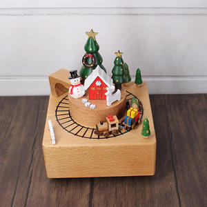 2025 migliori giocattoli di natale Xmas Santa Claus treno ornamento fatto a mano natale carillon buon natale - Product Image 2