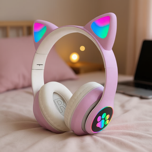 Casque audio Myrva Cat Ear, sans fil, Bluetooth 5.3, éclairage RGB, son stéréo, contrôle tactile, charge Type C - Product Image 2