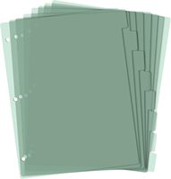 Classeur A4 transparent personnalisé Diviseur de pages Classeur à 3 anneaux Index à 8 onglets Classeur en plastique avec étiquettes