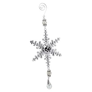 Ornamento in Vetro di Alta Qualità a Forma di Piccola Sfera Personalizzabile con Fiocco di Neve per Decorazione Casa, Stampa UV con Grafica Paillettata per Artigianato - Product Image 1