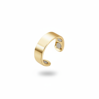 Cincin Terapi Magnetik Stainless Steel Grosir, Dapat Disesuaikan, Ringan, Anti Mendengkur, Perhiasan Hadiah untuk Pria Wanita