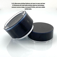 Pot cosmétique en plastique acrylique double couche avec couvercle à vis, 50 grammes, vide, pour crème visage et mains, couleur personnalisée, sérigraphie