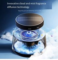 Diffuseur de parfum automatique pour voiture à énergie solaire avec fonction d'aromathérapie par brume et nuages pour parfum de voiture intelligent
