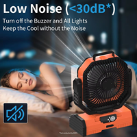 Ventilateurs rechargeables F16 40000 mAh avec panneau solaire, lampe multifonction, batterie externe, ventilateur d'urgence pour le camping, les hôtels et les activités de plein air