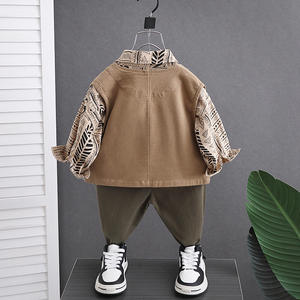 Mode 3 pièces ensemble 10 ans <span class=keywords><strong>pas</strong></span> <span class=keywords><strong>cher</strong></span> adolescents garçons vêtements de fête - Product Image 3