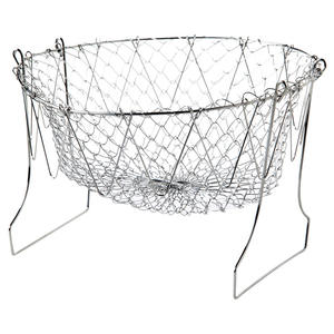 Panier de friture pliable en acier inoxydable, passoire, tamis, égouttoir, accessoires de cuisine, outils de cuisson - Product Image 5