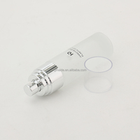 Hot Sale Luxus Silber pumpe und Clear Cover 50 ml Foundation Milchglas flasche