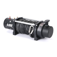 Treuil électrique rapide DAO 4x4 12v 9500lbs AUTO Oem Odm Car 6.0HP/4.4KW, série Wound 4-way Roller Fairlead 24m de 8.9mm de diamètre