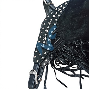 Cuissardes d'équitation Western mi-longues à taille mi-haute 180g avec fermeture Velcro, motif uni, tissu tissé, unisexe, pour l'équitation - Product Image 2