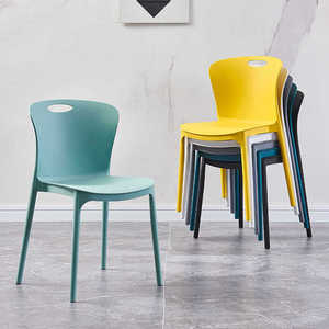 Contemporary Nordic Style Outdoor Plastic <strong>Chairs</strong> Stackable <strong>Space</strong> <strong>Saver</strong> Dining <strong>Chairs</strong> Multipurpose Cafe Party <strong>Chairs</strong> for Events - Product Image 1