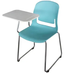 Modern Design Comfortable Plastic Chairs with Writing Board for School Classroom