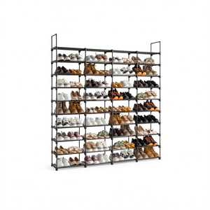 Organizador de Zapatos Apilable de 10 Niveles para 80 Pares, Mueble de Entrada para el Hogar, Plegable, Diseño Moderno y Minimalista - Product Image 1