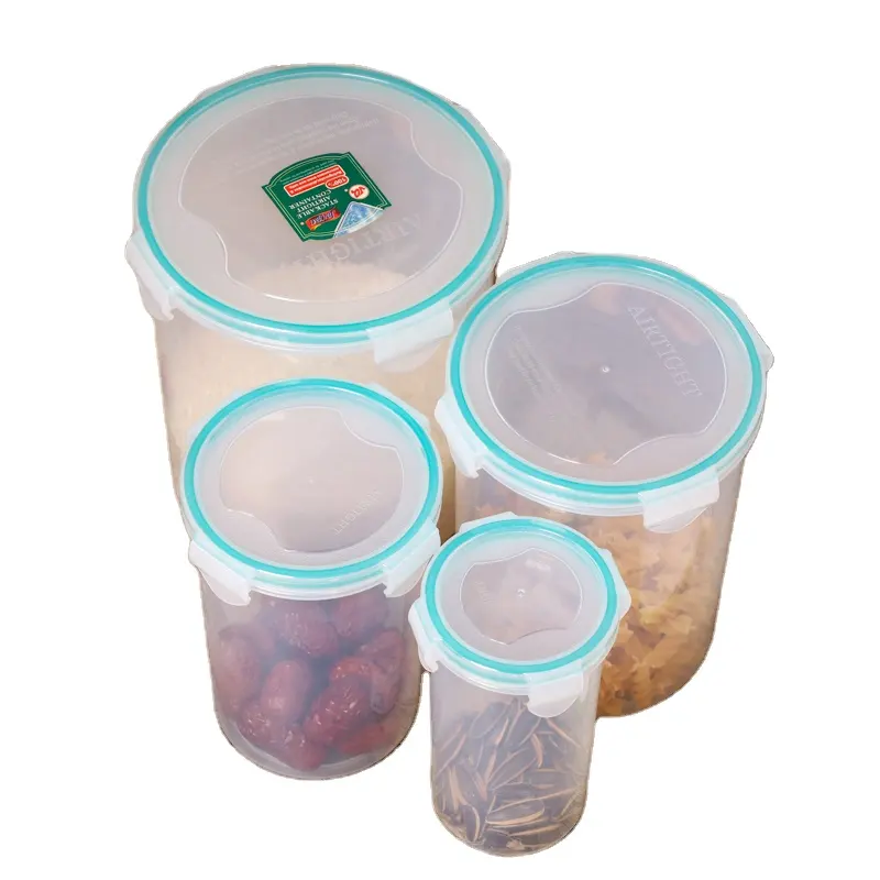 Eversmily 4 cái vòng kín BPA miễn phí nhựa bữa ăn chuẩn bị container bột đường Baking cung cấp thực phẩm khô lưu trữ hộp
