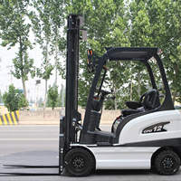 Chariot élévateur électrique 1 tonne 1000 kg contrepoids batterie lithium 48V compact pour entrepôt CE Fabrication