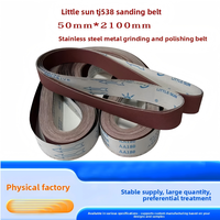 1 buah Sabuk Abrasif TJ538 2100*50 |   Kain Amplas Merah 915*50mm untuk Pemolesan & Pengasahan Logam Stainless Steel, Keras & Lembut |   Korundum Coklat