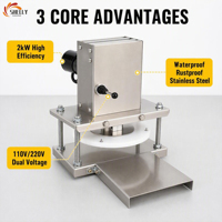 Presse à pâte à pizza automatique XL 110V/220V, machine à étaler la pâte électrique haute vitesse, presse à tortillas et crêpes pour boulangerie
