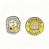 2026 Neue Trendige Emaille-Pins: Individuelles Buch-Kopfhörer-Design, Metall-Anstecknadel, Weiche und Harte Emaille-Brosche als Geschenk für Buchliebhaber