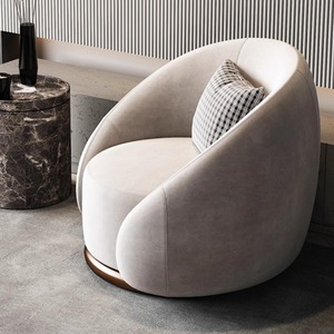 Chaise de salon ronde de luxe moderne de style nordique, pivotante, pour salle à manger et salon – Offre spéciale - Product Image 3