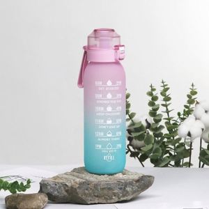 Vaso de Agua con Degradado de Color Universal, Diseño Simple, Gran Capacidad, Antiderrames, Popular entre Celebridades de Internet y Maestros, Ideal para Actividades al Aire Libre - Product Image 1