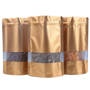 <span class=keywords><strong>2025</strong></span> bán hàng tốt Zip khóa nhôm lá tự niêm phong túi kẹo với cửa sổ 9x13cm - Product Image 1