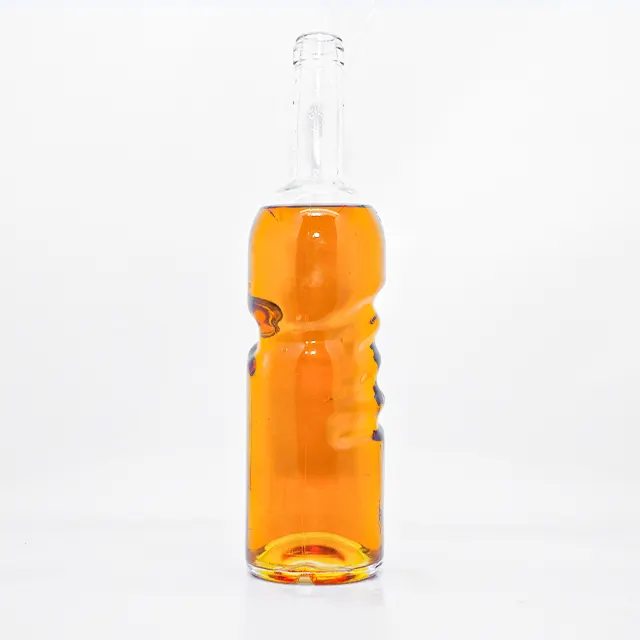 من المصنع زجاجة خمر مخصصة 750 مل شكل يد زجاجات خمر زجاجات OEM / ODM بيع بالجملة بوردو زجاجة لون عنابي