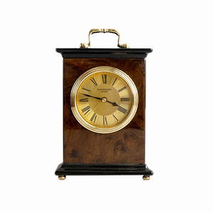 Dropshipping Shopify Vintage Wooden Table <b>Clock</b> Silent Sweep Quartz <b>Retro</b> Desk Decor For Living Room - Product Image 1