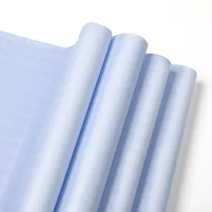 Competitive Price Blue White Striped 103gsm African Brocade Damask Shadda Cotton Dyed Bazin Fabric
