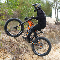 Motocicleta Eléctrica HEZZO K9, Venta Directa de Fábrica, 52v 1500w 160N.M, Cuadro de Fibra de Carbono, Batería de Litio, Motocross, Dirt Bike, Lista para Usar